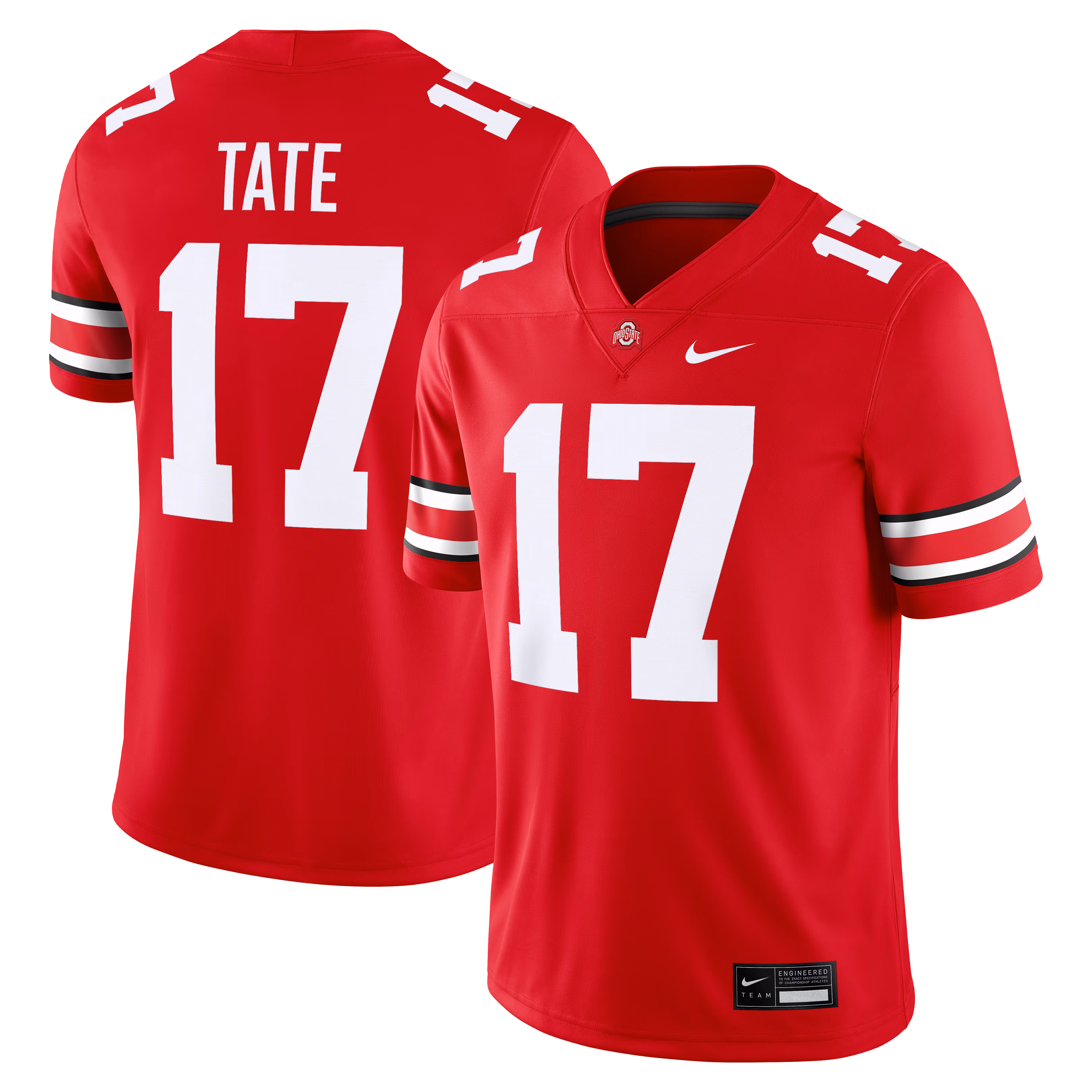 Men's Nike Carnell Tate Scarlet Ohio State Buckeyes Game Jersey - SUjersey01
