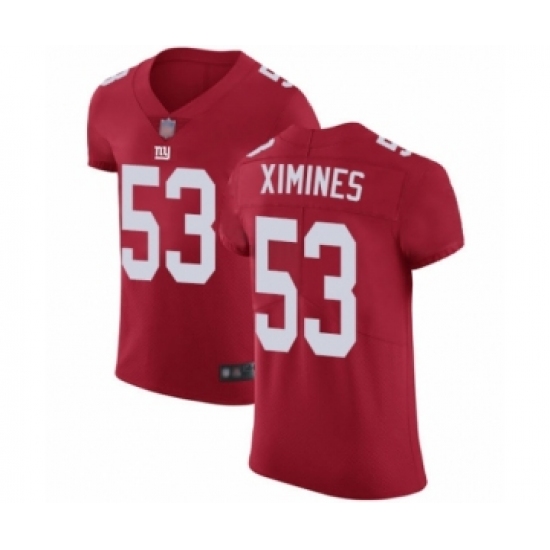 Men's New York Giants #53 Oshane Ximines Red Alternate Vapor Untouchable Elite Player Football Jersey - Ujersey