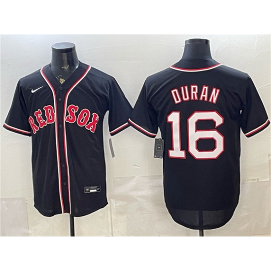 Men's Boston Red Sox #16 Jarren Duran 2026 Fashion Replica Black Out Stitched Baseball Jersey - Ujersey