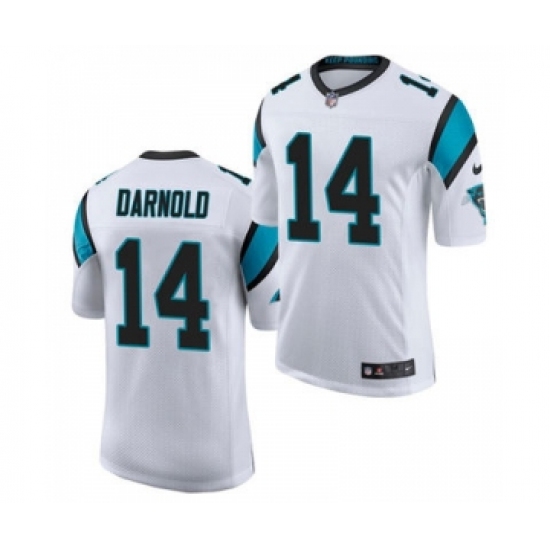 Men's Carolina Panthers #14 Sam Darnold White Vapor Untouchable Limited Jersey - Ujersey
