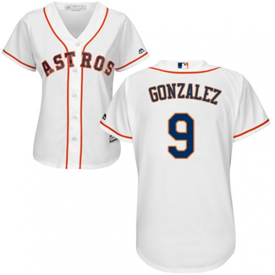 Women's Majestic Houston Astros #9 Marwin Gonzalez Authentic White Home Cool Base MLB Jersey - Ujersey
