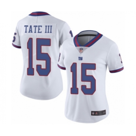 Women's New York Giants #15 Golden Tate III Limited White Rush Vapor Untouchable Football Jersey - Ujersey