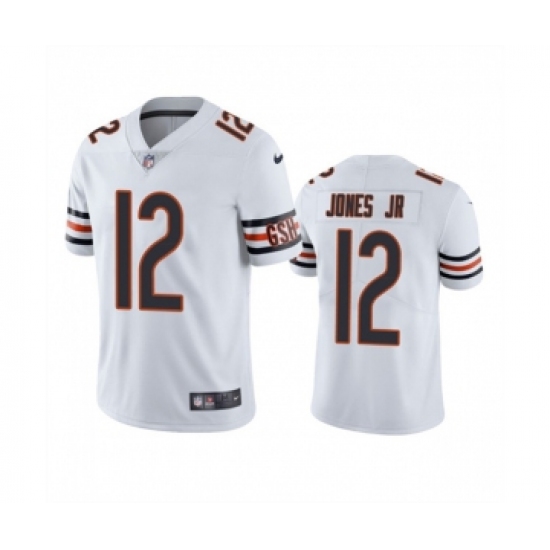 Men's Chicago Bears #12 Velus Jones Jr. White Vapor untouchable Limited Stitched Jersey - Ujersey