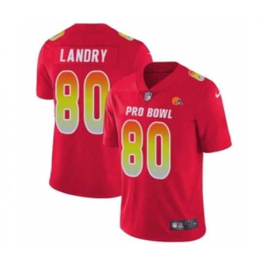 Youth Cleveland Browns #80 Jarvis Landry Limited Red AFC 2019 Pro Bowl Football Jersey - Ujersey