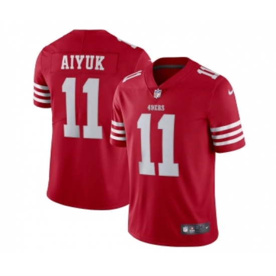 Men's San Francisco 49ers #11 Brandon Aiyuk 2022 New Scarlet Vapor Untouchable Limited Stitched Football Jersey - Ujersey