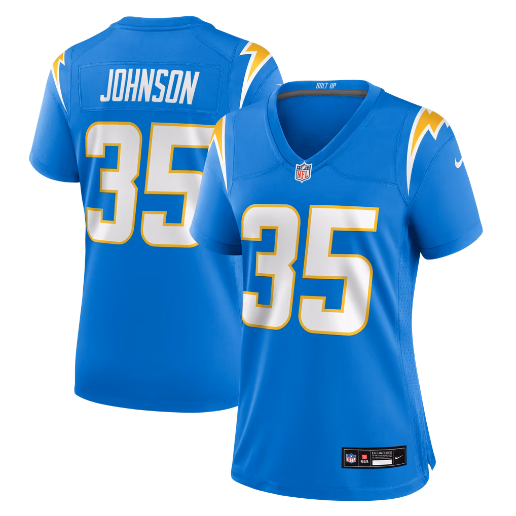 Women's Los Angeles Chargers Amar Johnson Nike Powder Blue Team Game Jersey