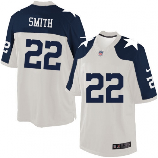 Men's Nike Dallas Cowboys #22 Emmitt Smith Limited White Throwback Alternate NFL Jersey - Ujersey