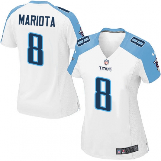 Women's Nike Tennessee Titans #8 Marcus Mariota Game White NFL Jersey - Ujersey