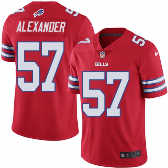 Men's Nike Buffalo Bills #57 Lorenzo Alexander Elite Red Rush Vapor Untouchable NFL Jersey - Ujersey