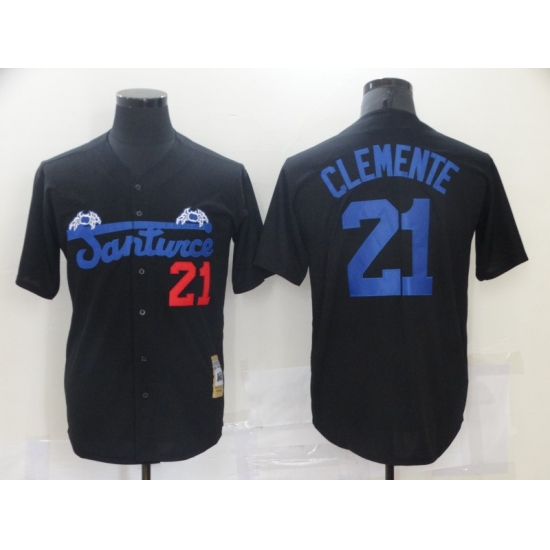Men's Pittsburgh Pirates #21 Roberto Clemente Black Flexbase Authentic Jersey - Ujersey