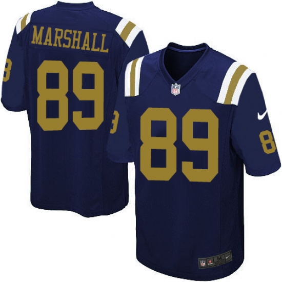 Youth Nike New York Jets #89 Jalin Marshall Elite Navy Blue Alternate NFL Jersey - Ujersey