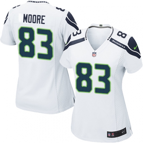 Women's Nike Seattle Seahawks #83 David Moore Game White NFL Jersey - Ujersey
