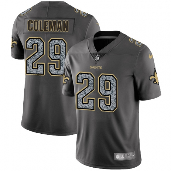 Youth Nike New Orleans Saints #29 Kurt Coleman Gray Static Vapor Untouchable Limited NFL Jersey - Ujersey