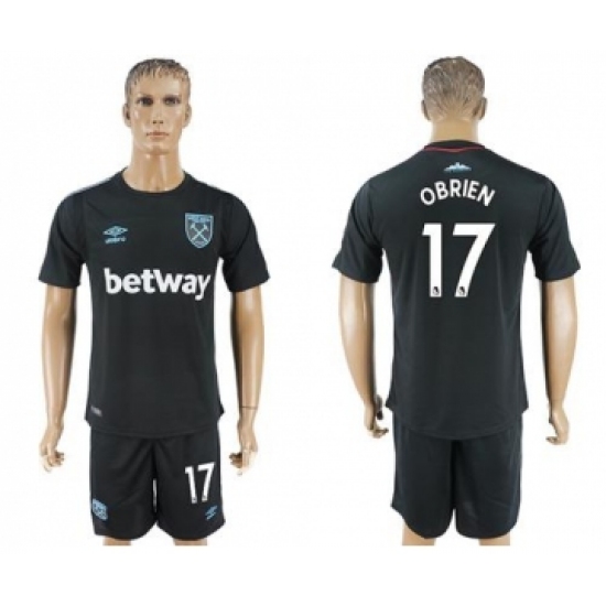 West Ham United #17 Obrien Away Soccer Club Jersey