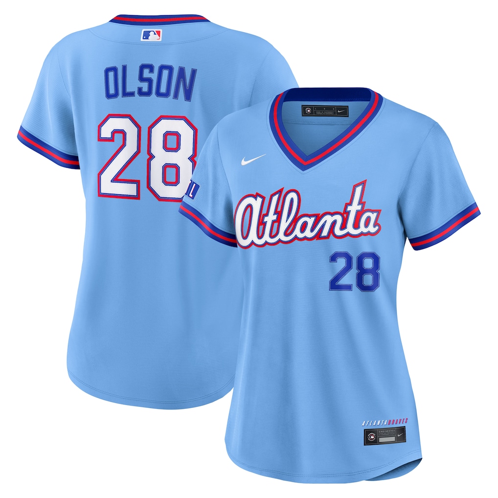 Women's Atlanta Braves Matt Olson Nike Powder Blue 2026 City Connect Stadium Jersey - Ujersey