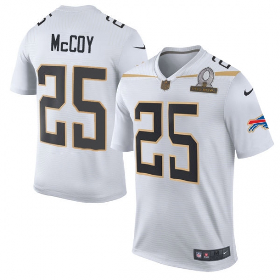 Men's Nike Buffalo Bills #25 LeSean McCoy Elite White Team Rice 2016 Pro Bowl NFL Jersey - Ujersey