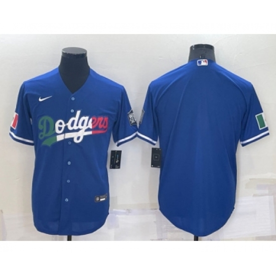 Men's Los Angeles Dodgers Blank Royal Cool Base Stitched Baseball Jersey - Ujersey
