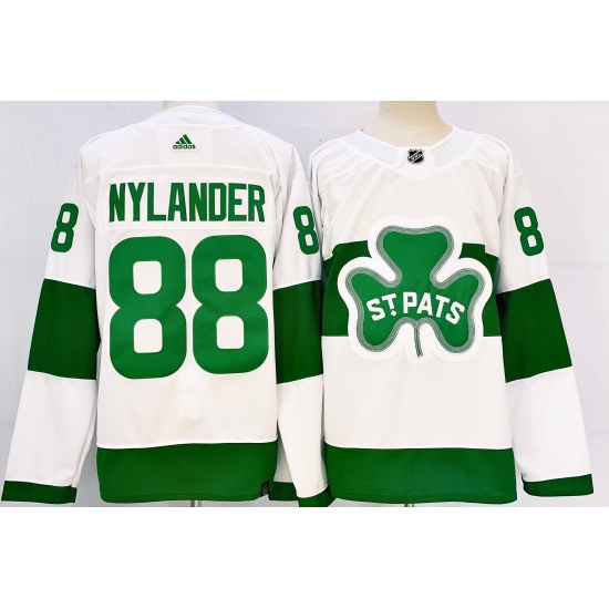 Men's Toronto Maple Leafs #88 William Nylander White St Patricks Authentic Jersey - Ujersey