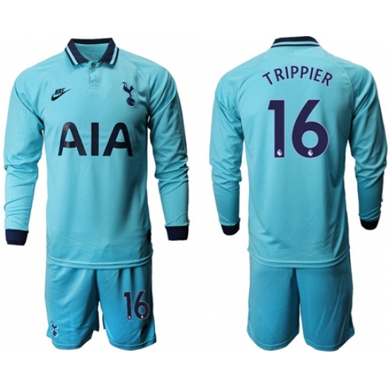 Tottenham Hotspur #16 Trippier Third Long Sleeves Soccer Club Jersey