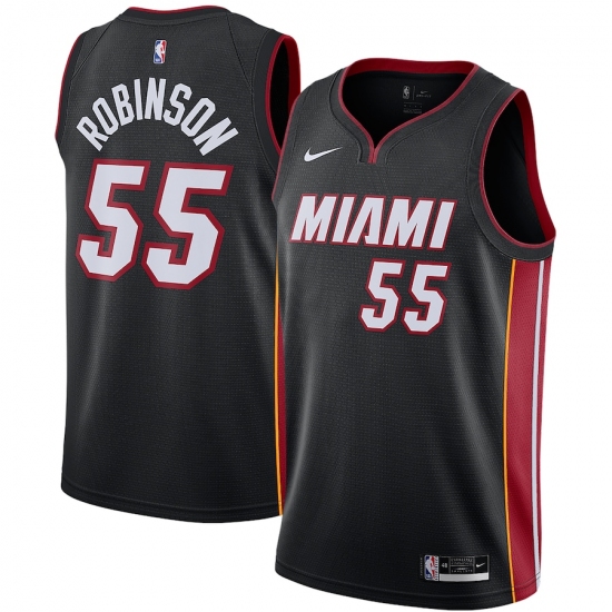 Men's Miami Heat #55 Duncan Robinson Nike Black 2020-21 Swingman Jersey - Ujersey