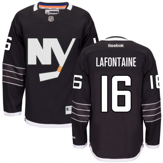 Youth Reebok New York Islanders #16 Pat LaFontaine Authentic Black Third NHL Jersey - Ujersey