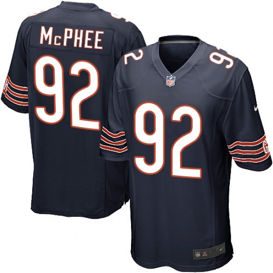 Men's Nike Chicago Bears #92 Pernell McPhee Game Navy Blue Team Color NFL Jersey - Ujersey