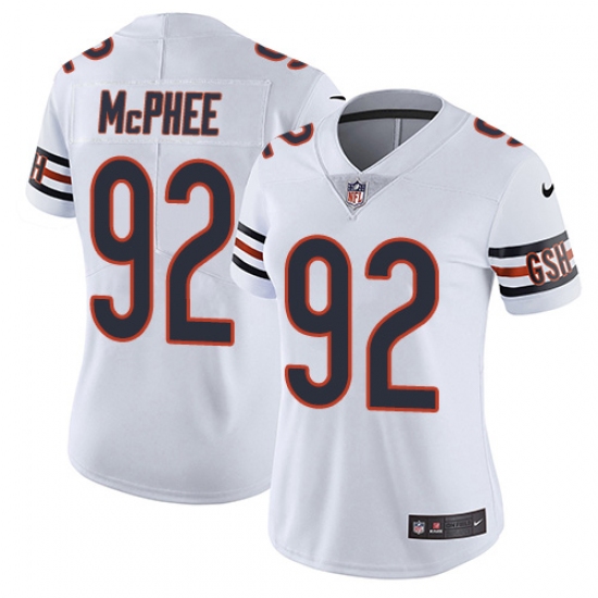 Women's Nike Chicago Bears #92 Pernell McPhee White Vapor Untouchable Limited Player NFL Jersey - Ujersey