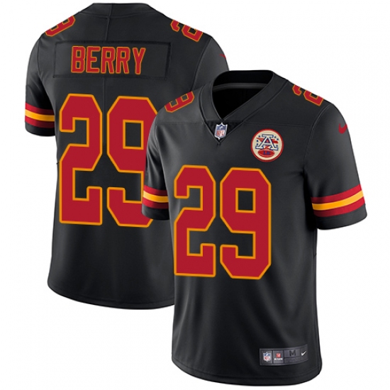 Men's Nike Kansas City Chiefs #29 Eric Berry Limited Black Rush Vapor Untouchable NFL Jersey - Ujersey