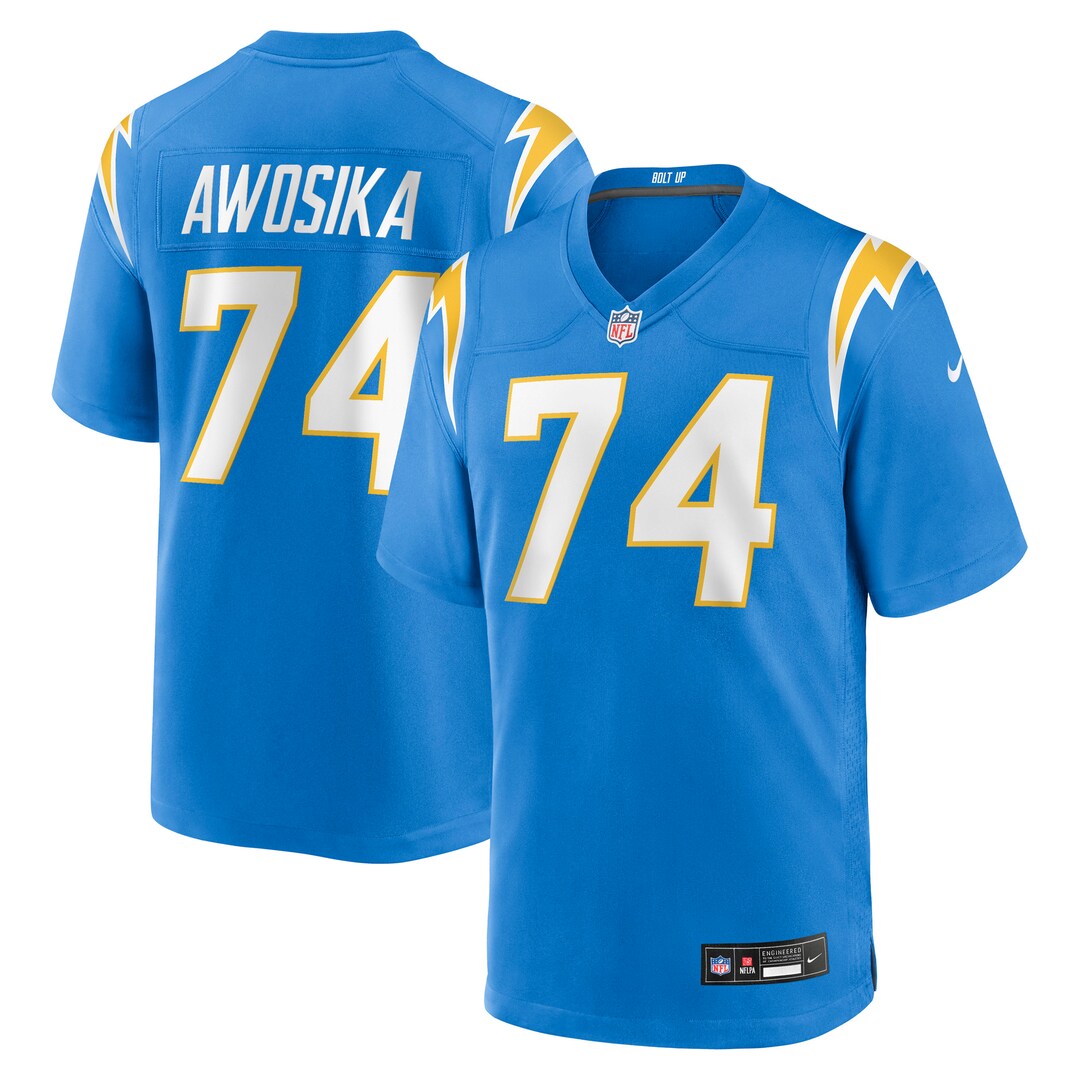 Men's Los Angeles Chargers Kayode Awosika Nike Powder Blue Team Game Jersey