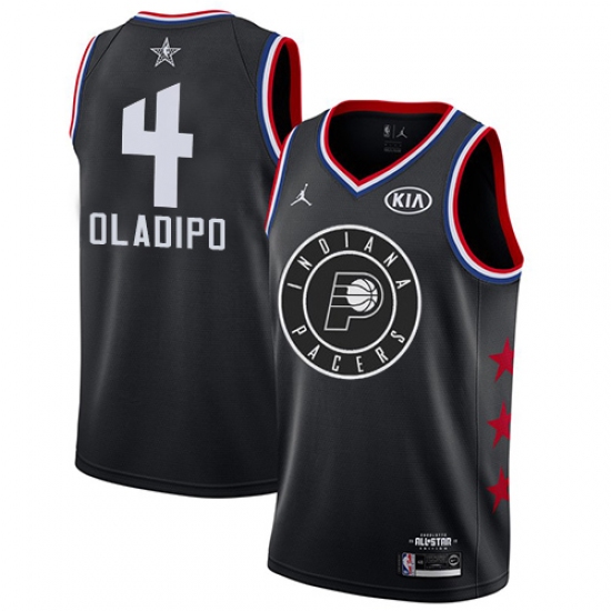 Youth Nike Indiana Pacers #4 Victor Oladipo Black NBA Jordan Swingman 2019 All-Star Game Jersey - Ujersey