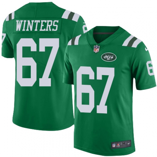 Youth Nike New York Jets #67 Brian Winters Limited Green Rush Vapor Untouchable NFL Jersey - Ujersey