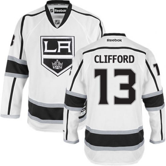 Youth Reebok Los Angeles Kings #13 Kyle Clifford Authentic White Away NHL Jersey - Ujersey