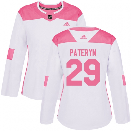 Women's Adidas Minnesota Wild #29 Greg Pateryn Authentic White Pink Fashion NHL Jersey - Ujersey
