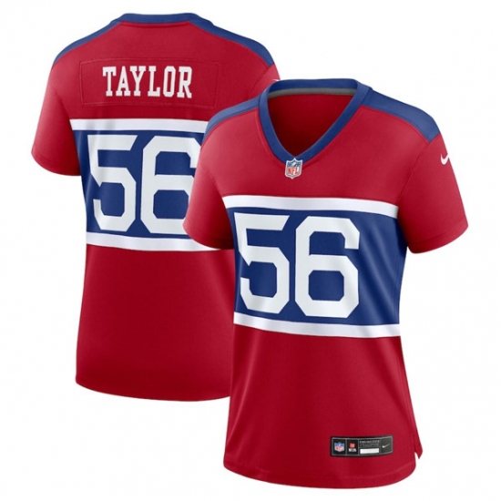 Women's New York Giants #56 Lawrence Taylor Century Red Alternate Vapor Limited Football Stitched Jersey - Ujersey