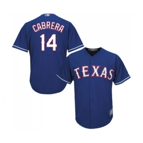 Youth Texas Rangers #14 Asdrubal Cabrera Replica Royal Blue Alternate 2 Cool Base Baseball Jersey - Ujersey