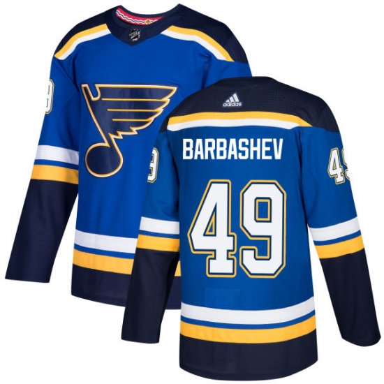 Youth Adidas St. Louis Blues #49 Ivan Barbashev Authentic Royal Blue Home NHL Jersey - Ujersey