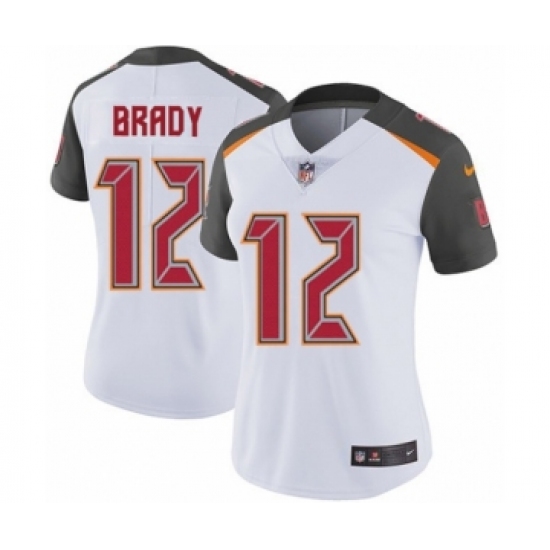 Women's Tampa Bay Buccaneers #12 Tom Brady White Vapor Untouchable Limited Player Football Jersey - Ujersey
