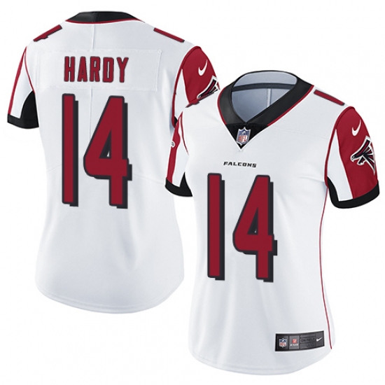 Women's Nike Atlanta Falcons #14 Justin Hardy White Vapor Untouchable Limited Player NFL Jersey - Ujersey