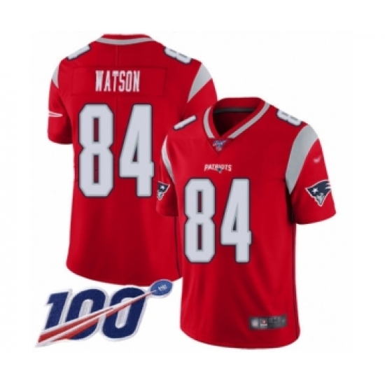Youth New England Patriots #84 Benjamin Watson Limited Red Inverted Legend 100th Season Football Jersey - Ujersey