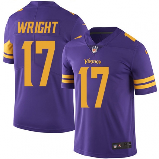 Youth Nike Minnesota Vikings #17 Jarius Wright Elite Purple Rush Vapor Untouchable NFL Jersey - Ujersey