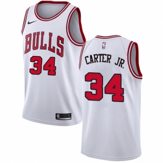 Women's Nike Chicago Bulls #34 Wendell Carter Jr. Swingman White NBA Jersey - Association Edition - Ujersey