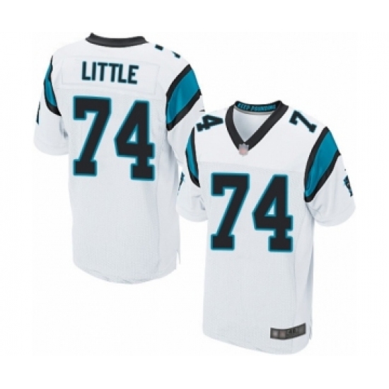 Men's Carolina Panthers #74 Greg Little Elite White Football Jersey - Ujersey