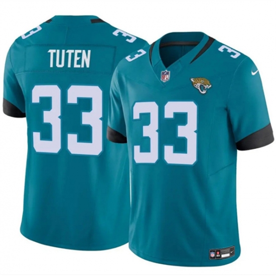 Men's Jacksonville Jaguars #33 Bhayshul Tuten Teal 2024 Vapor Untouchable Limited Football Stitched Jersey - Ujersey