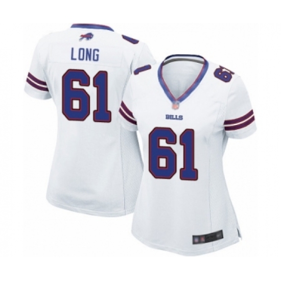 Women's Buffalo Bills #61 Spencer Long Game White Football Jersey - Ujersey