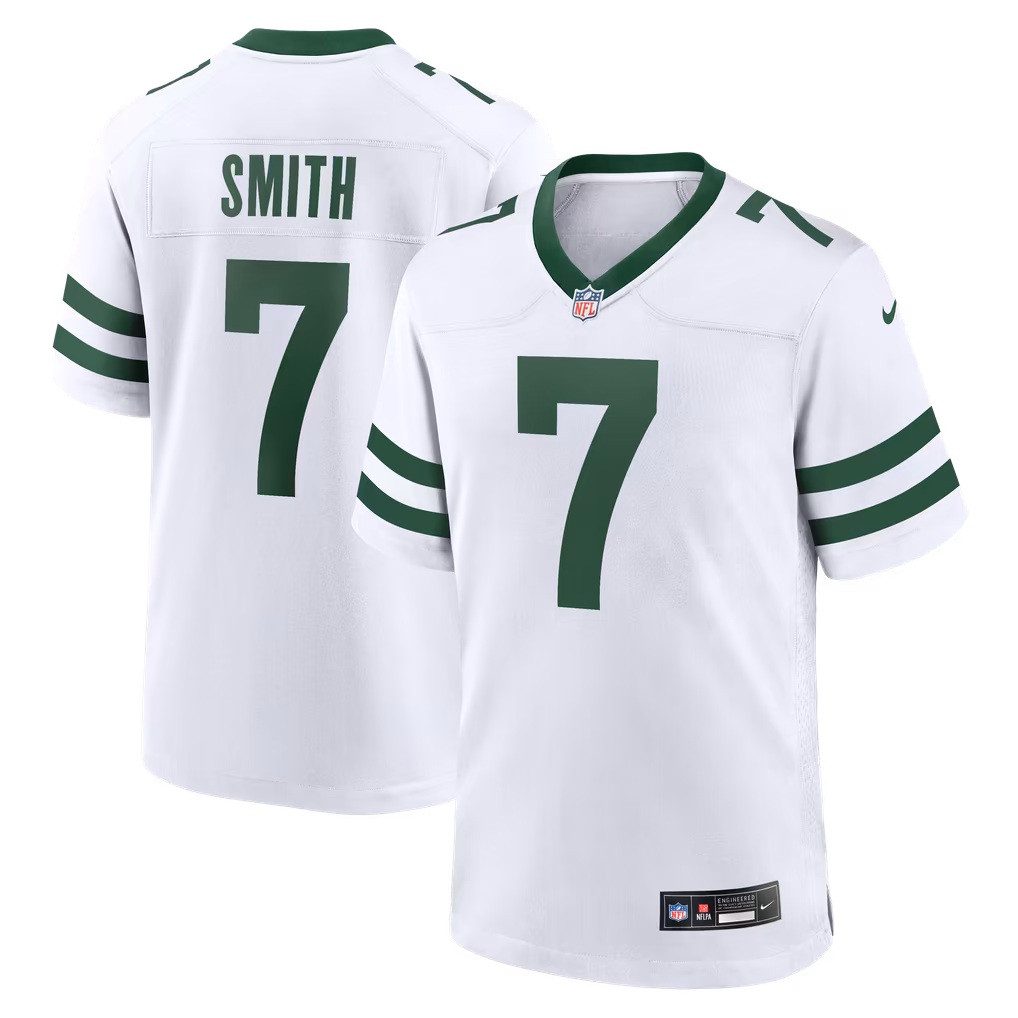 Men's New York Jets Geno Smith Nike Legacy White Game Jersey - Ujersey Shop