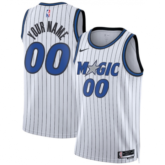 Men's Orlando Magic Active Player Custom White 2025 Association Edition Stitched Basketball Jersey - Ujersey