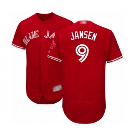 Men's Toronto Blue Jays #9 Danny Jansen Scarlet Alternate Flex Base Authentic Collection Alternate Baseball Player Jersey - Ujersey