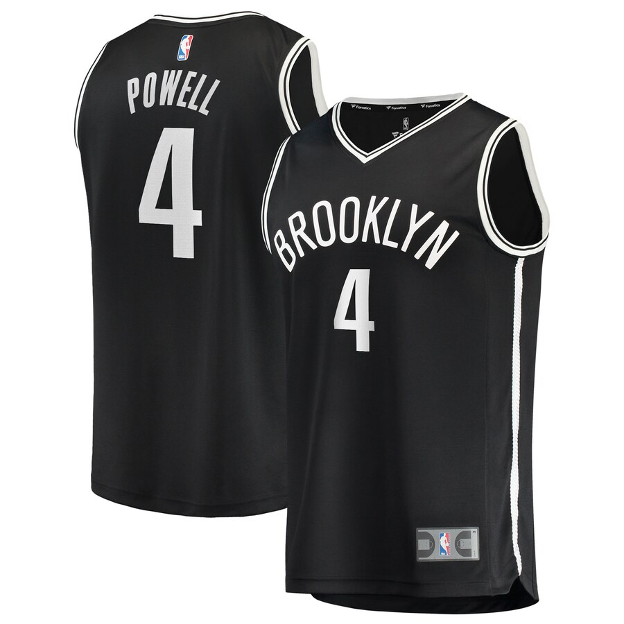 Men's Brooklyn Nets Drake Powell Fanatics Black Fast Break Replica Jersey - Icon Edition - Ujersey