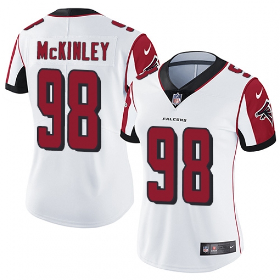 Women's Nike Atlanta Falcons #98 Takkarist McKinley White Vapor Untouchable Limited Player NFL Jersey - Ujersey