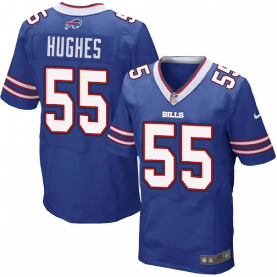Men's Nike Buffalo Bills #55 Jerry Hughes Elite Royal Blue Team Color NFL Jersey - Ujersey